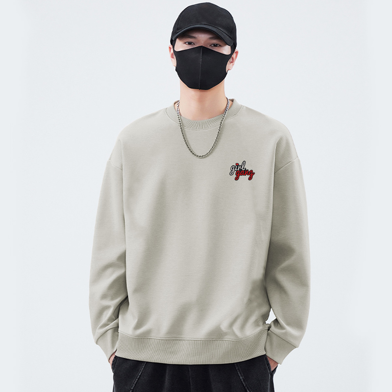 380克大码刺绣标卫衣圆领长袖卫衣潮牌新款宽松男装YW055P38，男装卫衣，星座414A-3（原B215-3）