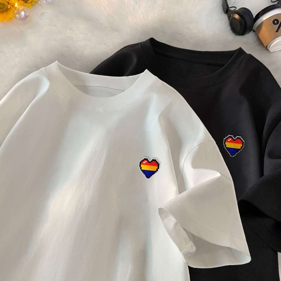 纯棉短袖t恤男2025夏季刺绣白色宽松风打底衫DT103P28控40，商品下架区商品下架区，星座414A-3（原B215-3）