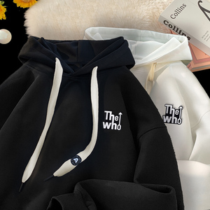 刺绣字母秋季连帽卫衣嘻哈街头潮牌宽松帽衫上衣服AW254 P55 控75，男装卫衣，星座414A-3（原B215-3）