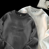 380克麂皮绒卫衣钢印标圆领长袖卫衣潮新款宽松男GW608P40控58，男装卫衣，星座414A-3（原B215-3）