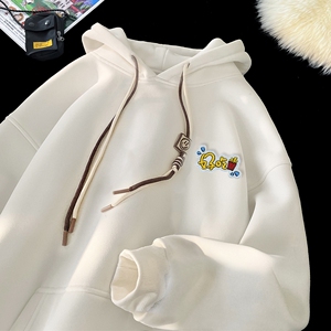 刺绣字母秋季连帽卫衣嘻哈街头潮牌宽松帽衫上衣服LW227 P55 控75图片