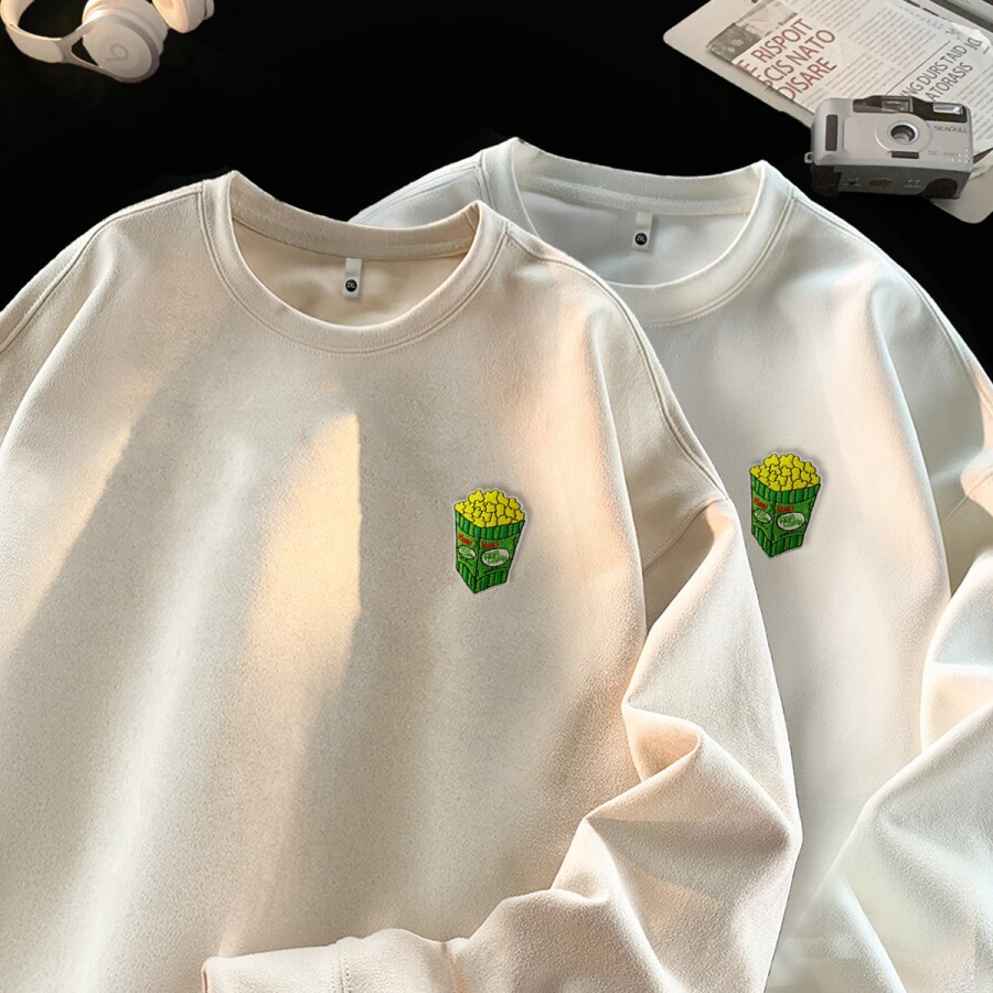 男生刺绣卫衣秋季新款麂皮绒外套美式复古上衣衣服GW162P35控50,女装短外套,星座414A-3（原B215-3）