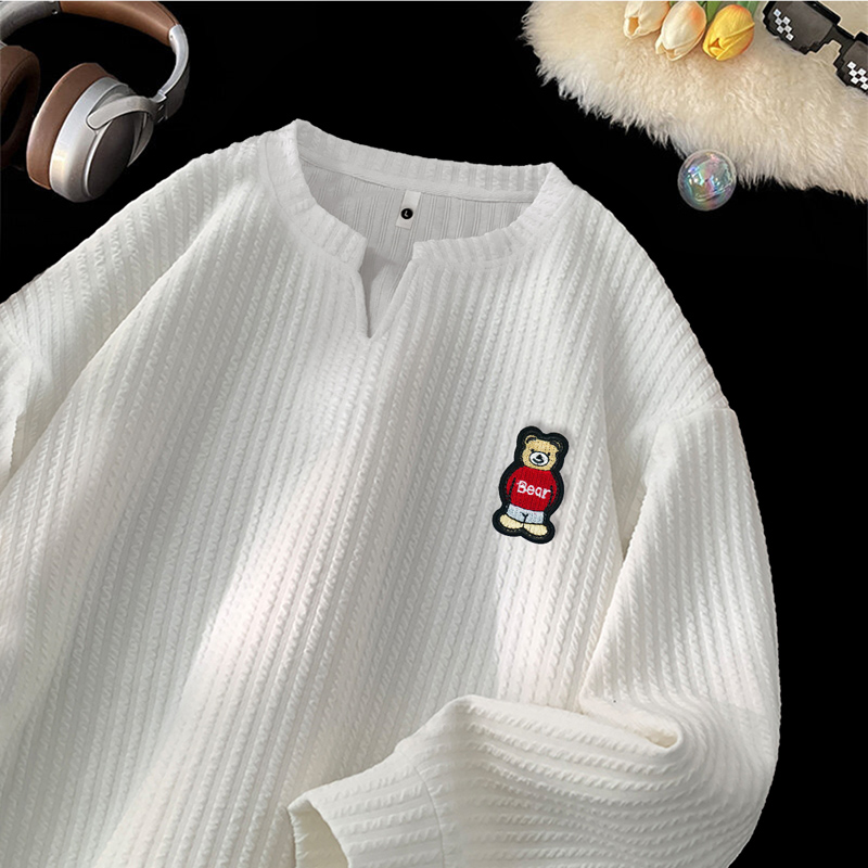 长袖T恤男女春秋季高级感肌理感打底衫叠穿内搭卫衣VW264P28，男装T恤，星座414A-3（原B215-3）