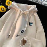刺绣字母秋季连帽卫衣嘻哈街头潮牌宽松帽衫上衣服AW240P55控75，男装卫衣，星座414A-3（原B215-3）