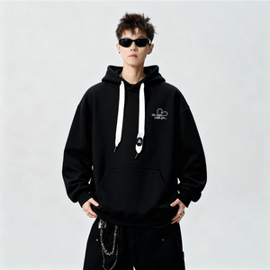 刺绣字母秋季连帽卫衣嘻哈街头潮牌宽松帽衫上衣服AW251 P55 控75图片