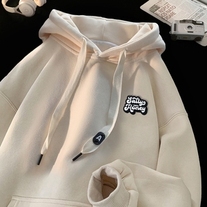 刺绣字母秋季连帽卫衣嘻哈街头潮牌宽松帽衫上衣服AW233 P55 控75，男装卫衣，星座414A-3（原B215-3）