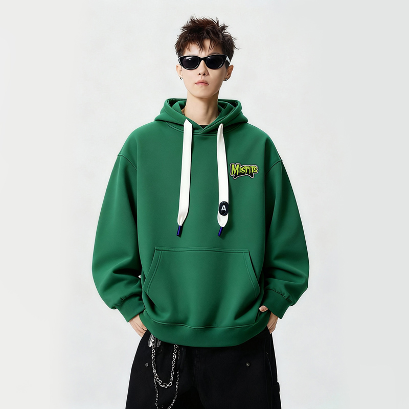 刺绣字母秋季连帽卫衣嘻哈街头潮牌宽松帽衫上衣服AW014P55控75，男装卫衣，星座414A-3（原B215-3）