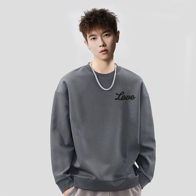 380克大码卫衣刺绣标圆领长袖卫衣潮牌新款宽松男YW283P38控58，男装卫衣，星座414A-3（原B215-3）