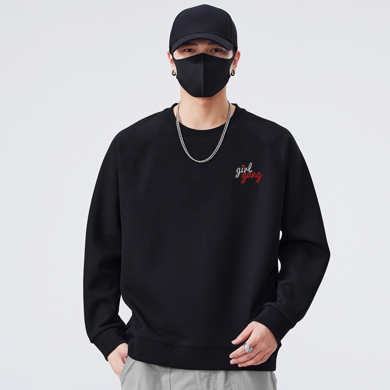 380克大码刺绣标卫衣圆领长袖卫衣潮牌新款宽松男装YW055P38，男装卫衣，星座414A-3（原B215-3）