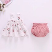 包屁衣夏婴儿a类女童连体衣夏季 a类粉色小公主哈衣 外穿小月龄夏装