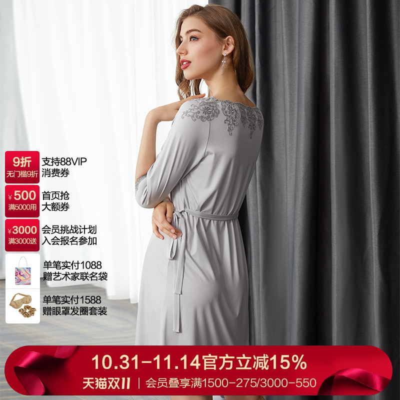 兰卡lovestory系列七分袖睡裙