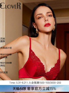 LACLOVER兰卡文璀璨流光4/4模杯文胸聚拢性感内衣LC11TR1
