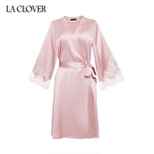26春夏 兰卡文 CLOVER 真丝蕾丝闪耀新艺短睡袍LC48AAU1