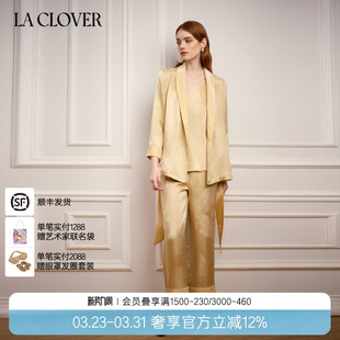 兰卡文LA LC46YD1 CLOVER繁花之境系列分身睡衣家居服三件套装