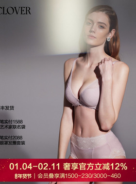 兰卡文女款小胸聚拢内衣3/4文胸蕾丝小胸聚拢内衣魅力光影LC11XA2