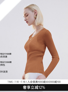 BeChic 映像系列纯色可外穿长袖圆领打底衫BC72AT1