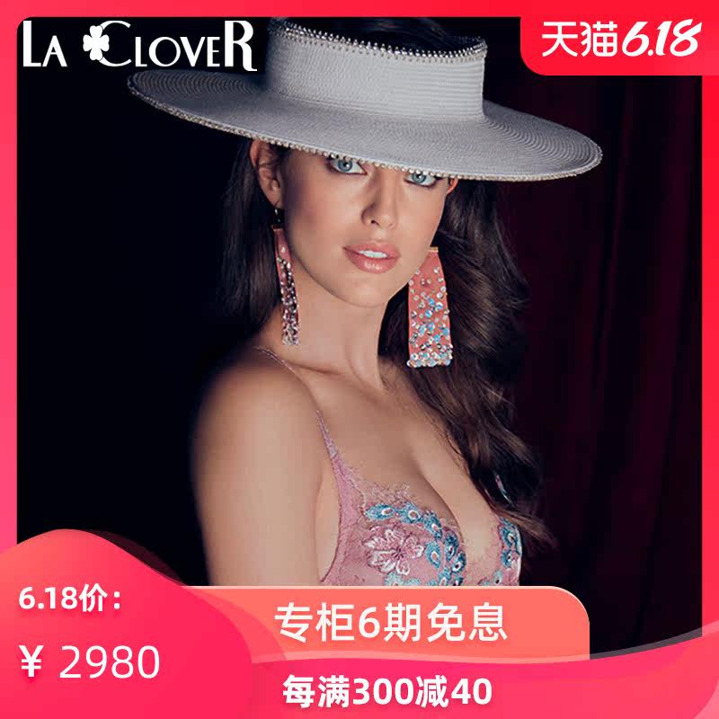 LA CLOVER兰卡文灵犀雀动系列刺绣花朵3/4厚杯聚拢文胸LC11JX1