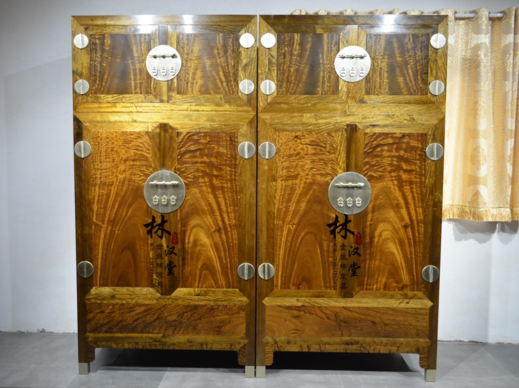 阴沉木水波纹金丝楠木家具顶箱柜衣柜储物柜卧室四川小叶帧楠家具