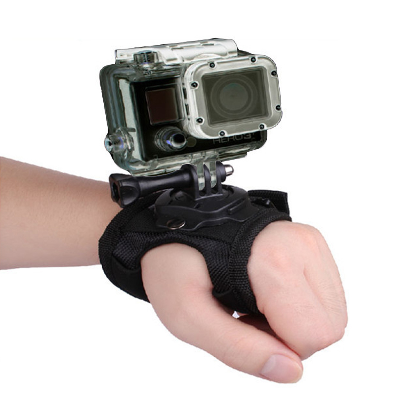 户外防水运动DV配件360°旋转手掌带大疆SJCAM山狗SOOCOO小蚁EKEN