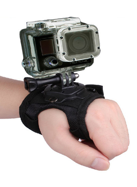 户外防水运动DV配件360°旋转手掌带大疆SJCAM山狗SOOCOO小蚁EKEN