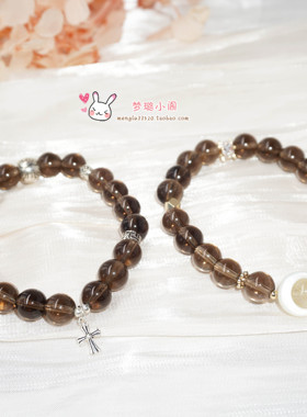 天然茶水晶手链手串送闺蜜女款气质饰品高级感简约闺蜜款礼物ins