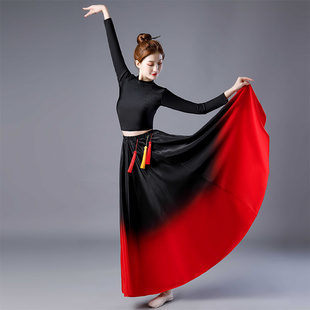 黑红色中国风练功服书简扇子舞古典舞演出服表演服定制出租