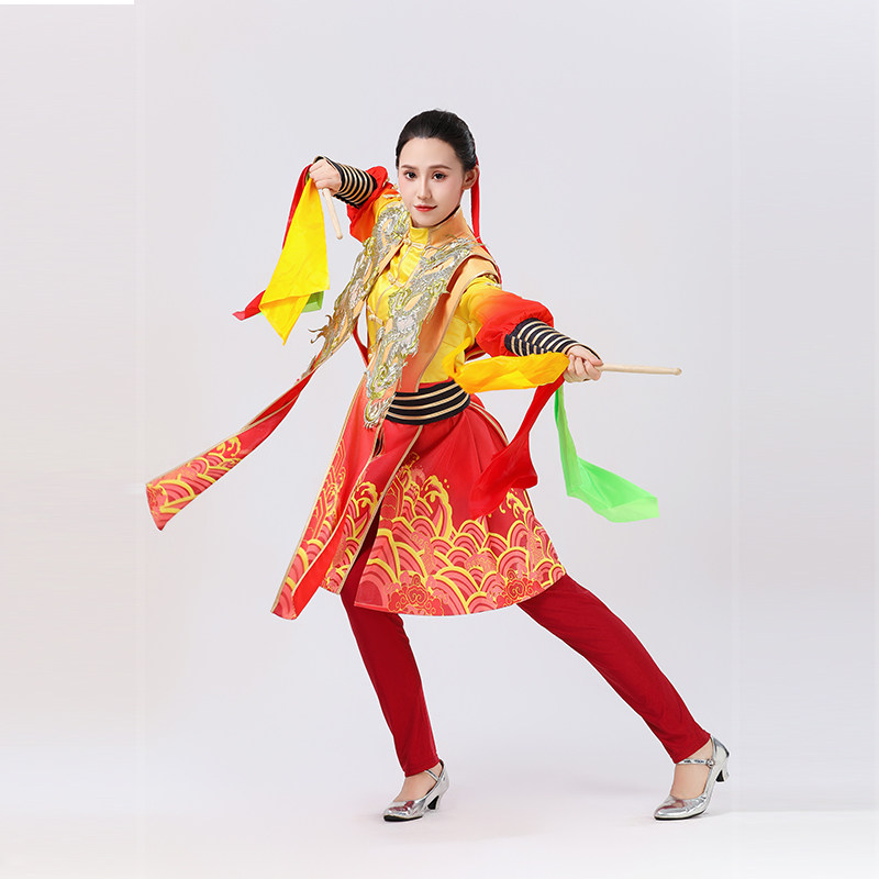 双龙鼓服女款打鼓服演出服年会晚会喜庆震撼大气开场舞服装出租