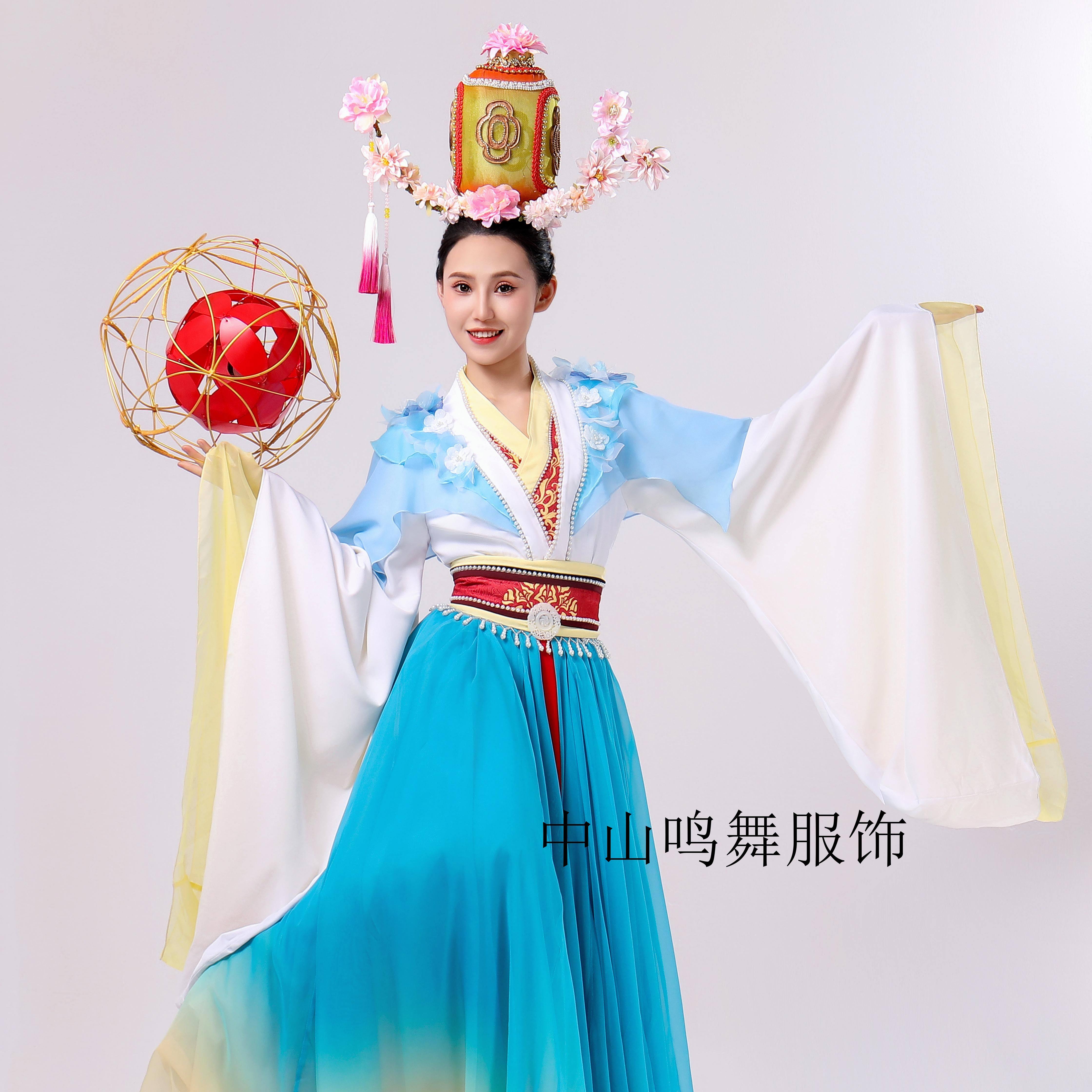 2024新款烟火尽繁华领舞非遗滚灯女款古典舞古风舞蹈服演出服定制
