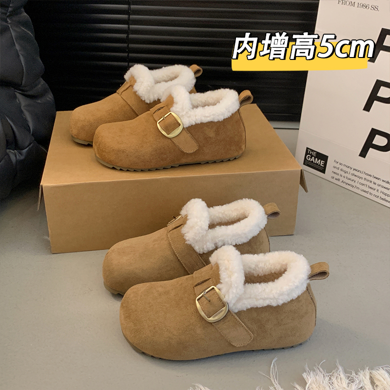 加绒加厚保暖雪地靴包头厚底棉鞋