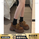 女2025秋冬新款 百搭休闲时尚 单鞋 厚底增高复古乐福鞋 英伦风小皮鞋