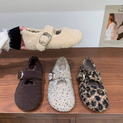 加厚加绒内增高玛丽珍鞋女