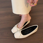浅口单鞋 鞋 女2025春季 平底芭蕾鞋 韩版 一脚蹬软底法式 新款 通勤鞋 子