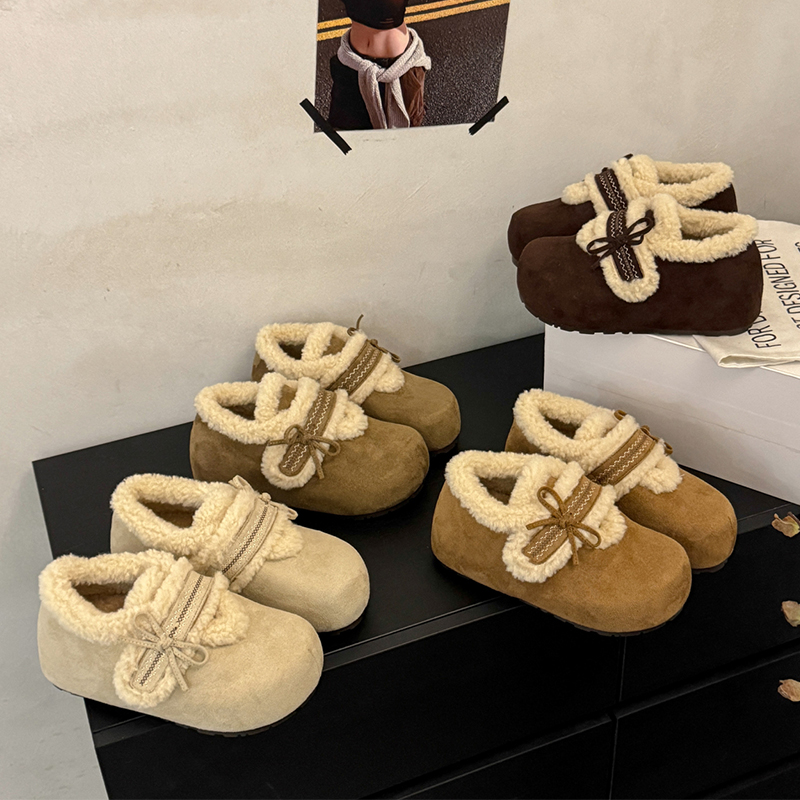 内增高加绒勃肯鞋松糕厚底雪地靴