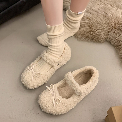 好物推荐~甜美显白玛丽珍毛毛鞋