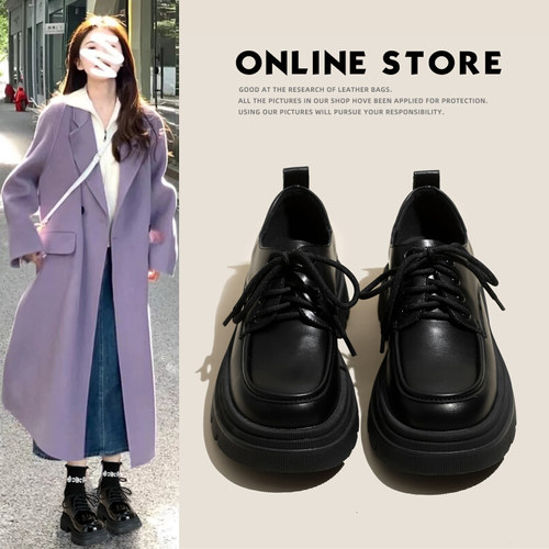 送运费险休闲百搭增高厚底小皮鞋