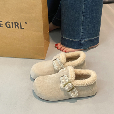 毛毛鞋2025新款冬保暖雪地靴棉鞋