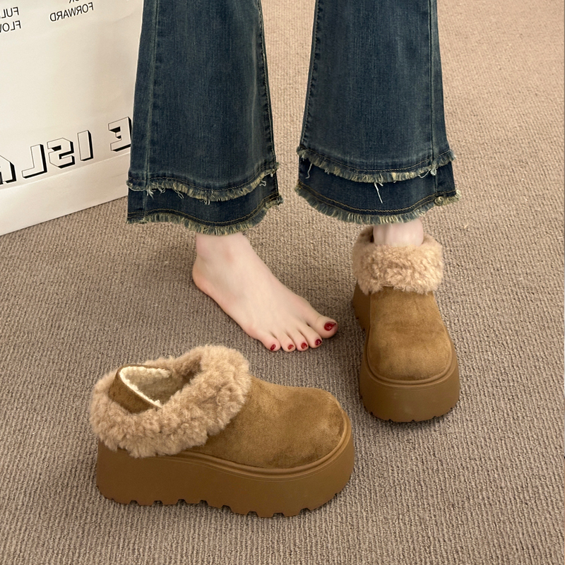 低帮短款加绒加厚棉鞋女2025冬季