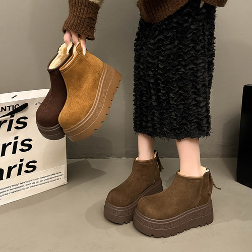 小个子厚底雪地靴女款2025冬季