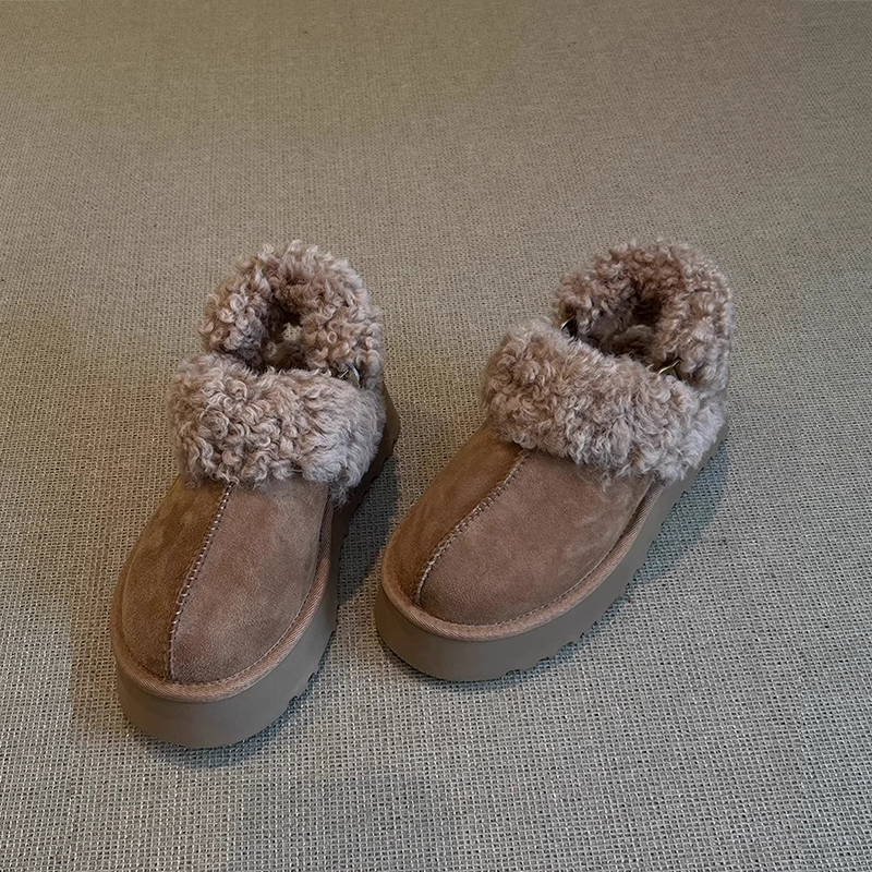及踝毛毛棉拖鞋外穿2025冬季新款