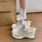 德训鞋 小蛮腰老爹鞋 厚底运动休闲鞋 女增高阿甘鞋 女2026女春季 新款