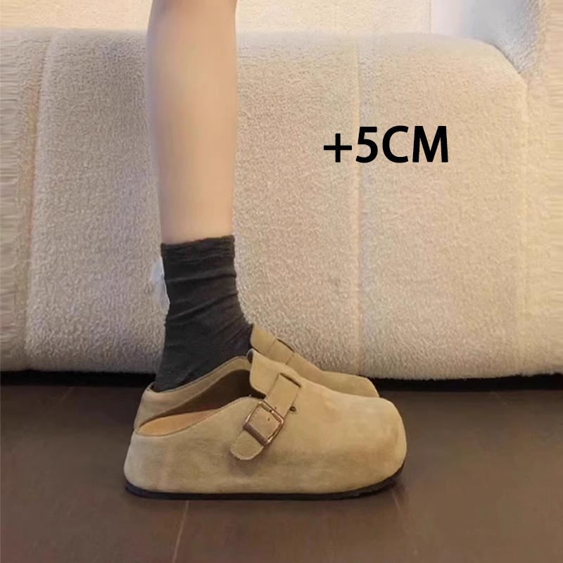 厚底内增高包头半拖鞋女外穿2025