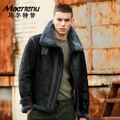 新款 厚大衣 黑色羊羔毛冬季 皮毛一体男真皮真毛皮草外套经典 B3时尚