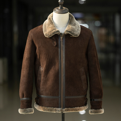 原生态羊皮毛一体夹克马尔特努