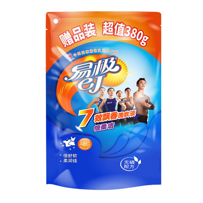 【天猫U先试用】易极7效飘香去渍洗衣液380G试用装*1