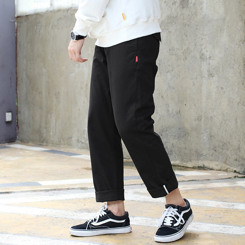 HE Chaopai Shawn Yue Straight leisure time trousers Ninth pants Teenagers Simplicity Versatile Buku Haren pantsin the Men's clothing, Casual pants  category - from Buy2taobao.com to provide professional Taobao agent buy service