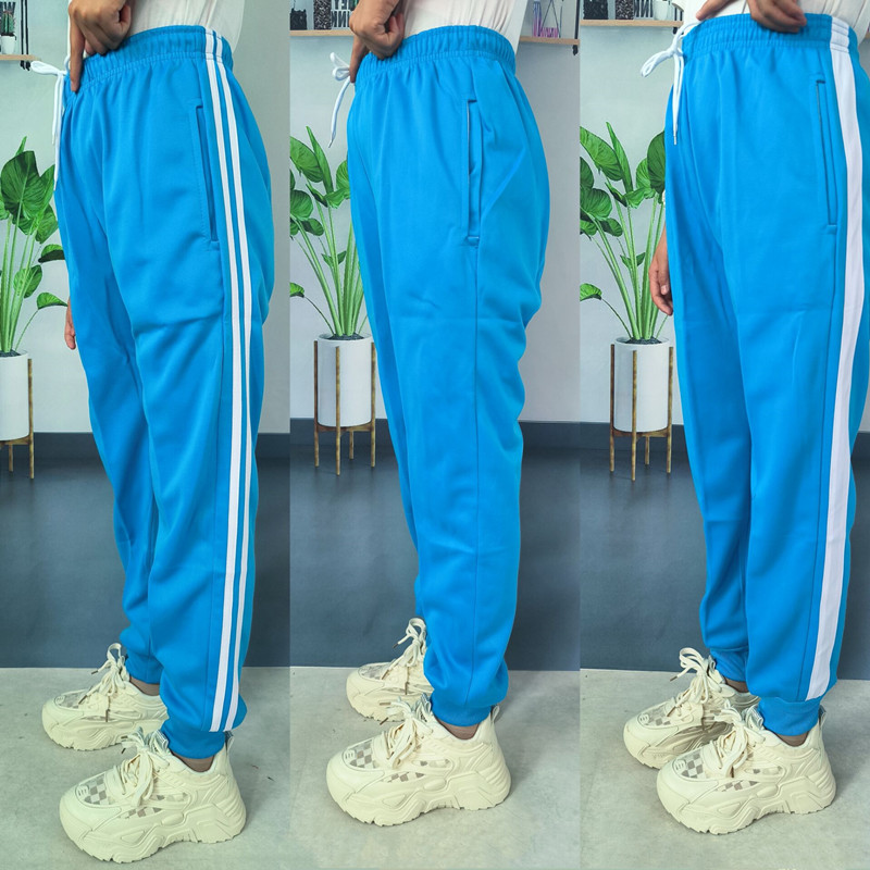 天蓝色校服裤男女学生收口运动裤