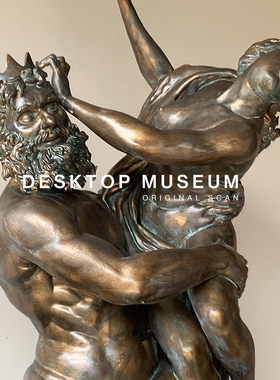 冥王抢亲仿青铜做旧树脂雕塑