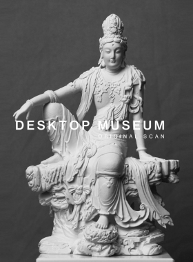 辽代木雕水月观音像树脂雕塑作品