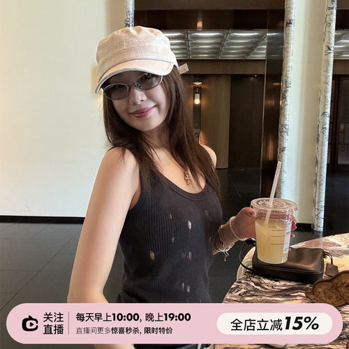 修身显瘦针织吊带背心