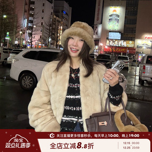 小母貂全抽刀水貂整皮草 哥本哈根进口紫标 SHINE 48小时内退换